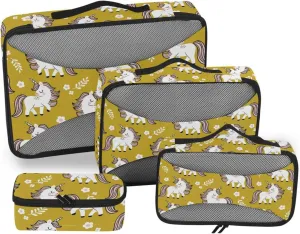 Packing Cubes for Travel Set of 4 Luggage Organizer Traveling Packing Cubes Packing Cube Cute Baby Unicorns