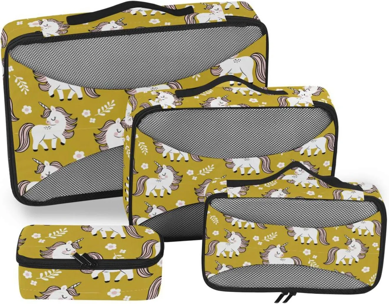 Packing Cubes for Travel Set of 4 Luggage Organizer Traveling Packing Cubes Packing Cube Cute Baby Unicorns