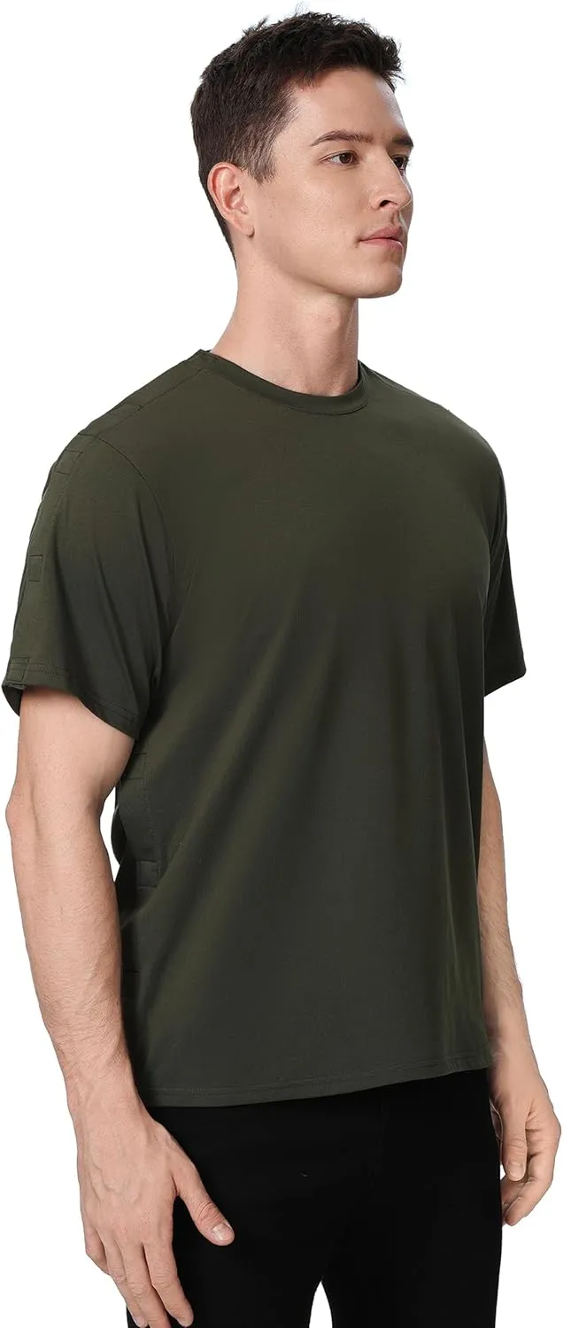Post Shoulder Surgery Recovery Shirt with Magnetic Buttons for Women Crew Neck Tear Away Shirts for Shoulder Surgery for Men