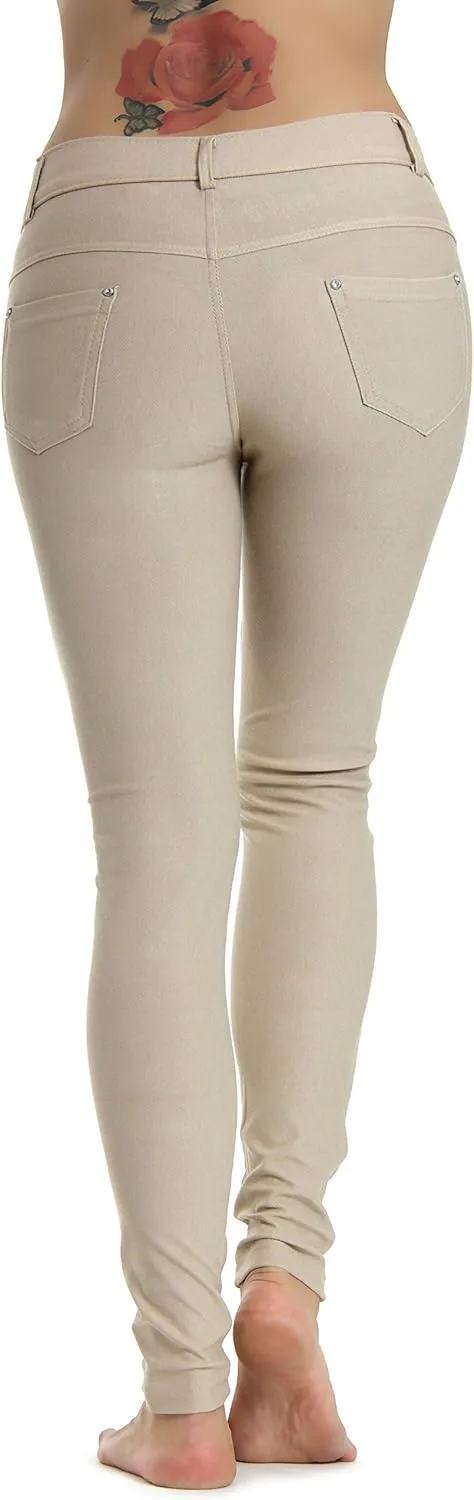 Prolific Health Women's Jean Look Jeggings Tights Slimming Many Colors Spandex Leggings Pants Capri S-XXXL