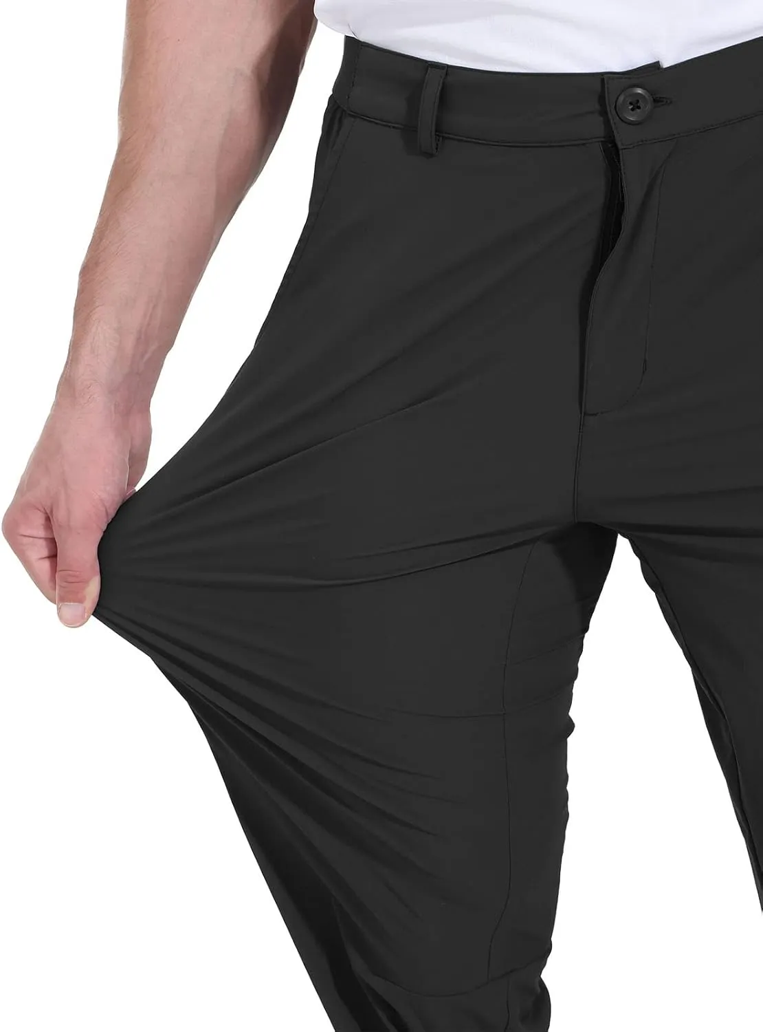 Rdruko Men's Stretch Golf Pants Quick Dry Lightweight Casual Dress Pants with Pockets