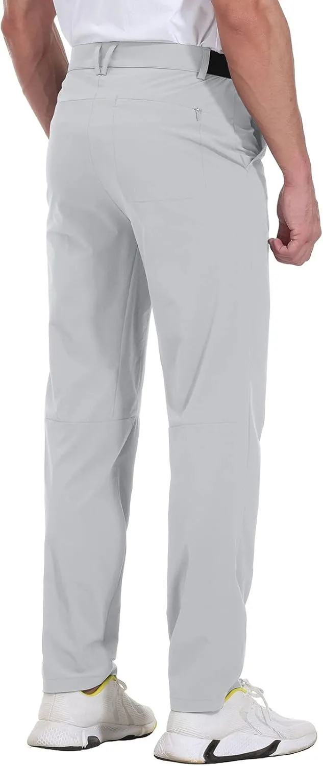 Rdruko Men's Stretch Golf Pants Quick Dry Lightweight Casual Dress Pants with Pockets