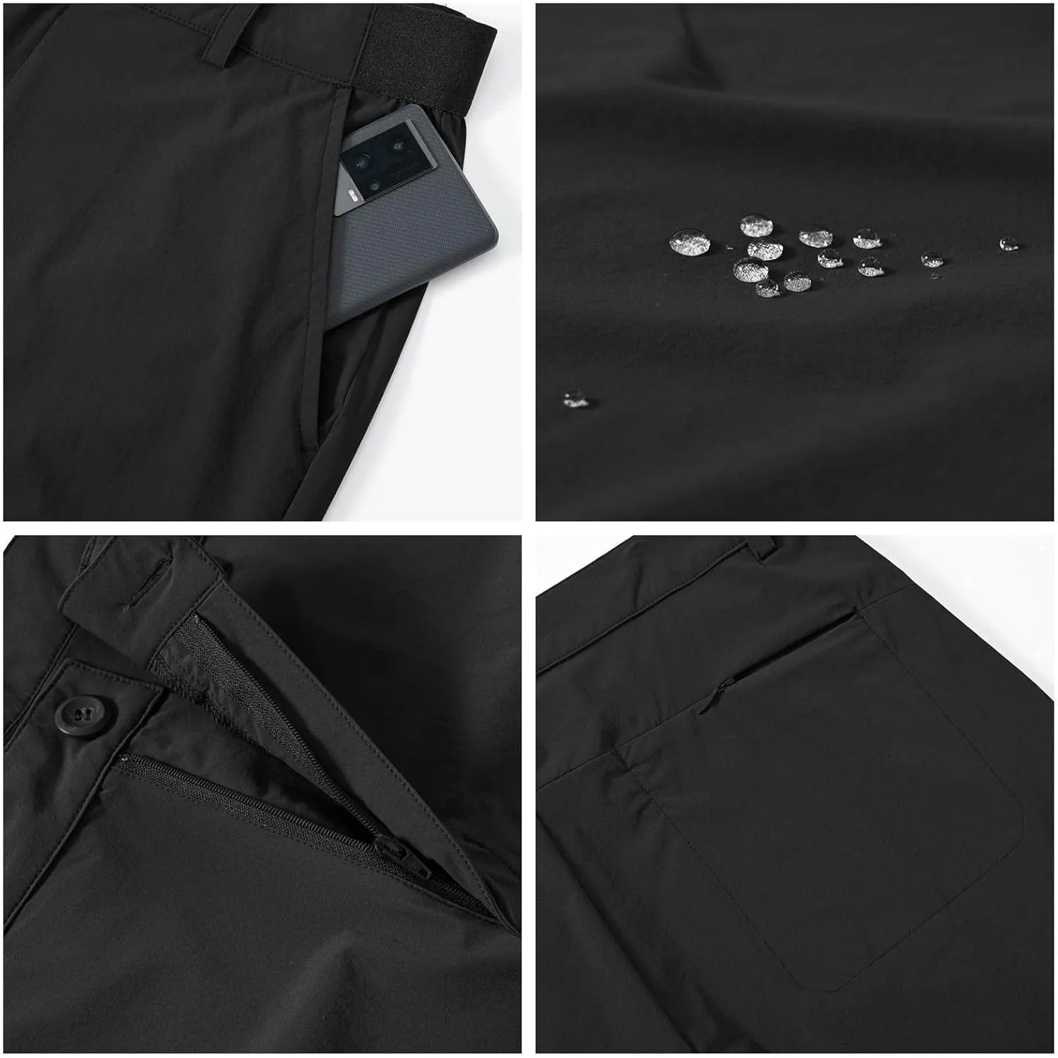 Rdruko Men's Stretch Golf Pants Quick Dry Lightweight Casual Dress Pants with Pockets