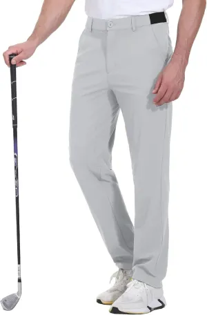 Rdruko Men's Stretch Golf Pants Quick Dry Lightweight Casual Dress Pants with Pockets