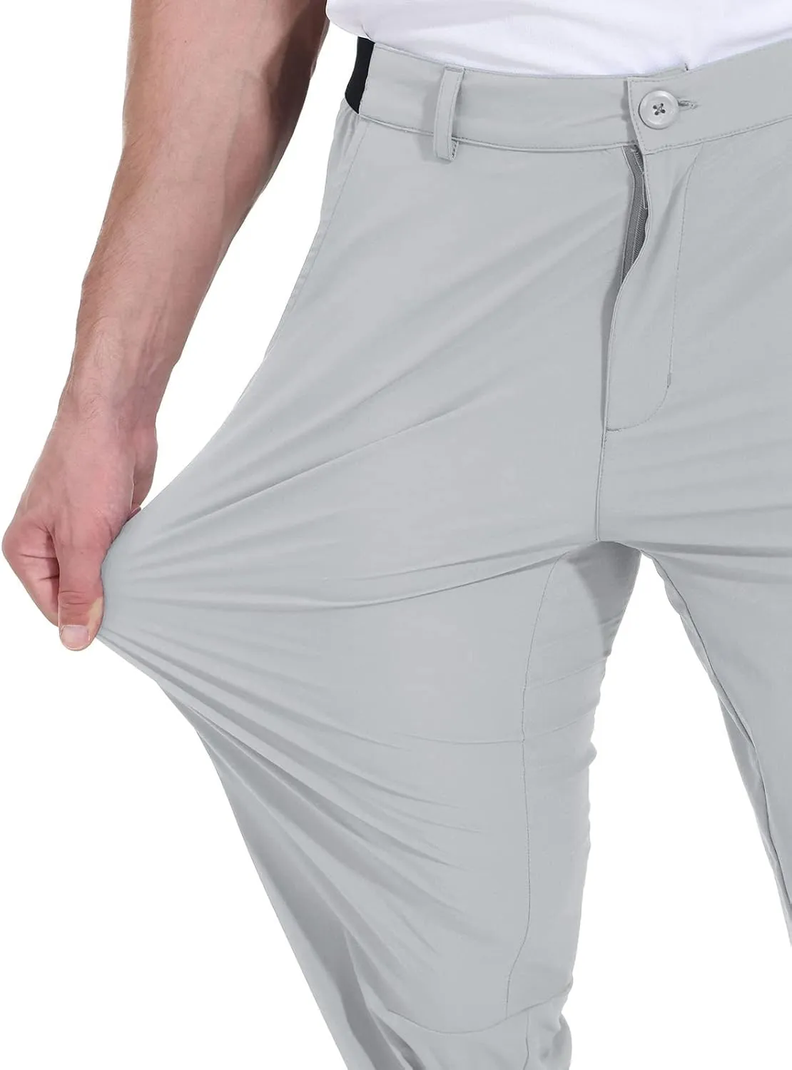 Rdruko Men's Stretch Golf Pants Quick Dry Lightweight Casual Dress Pants with Pockets