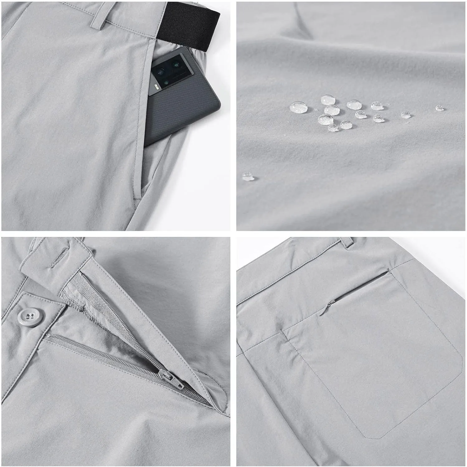 Rdruko Men's Stretch Golf Pants Quick Dry Lightweight Casual Dress Pants with Pockets