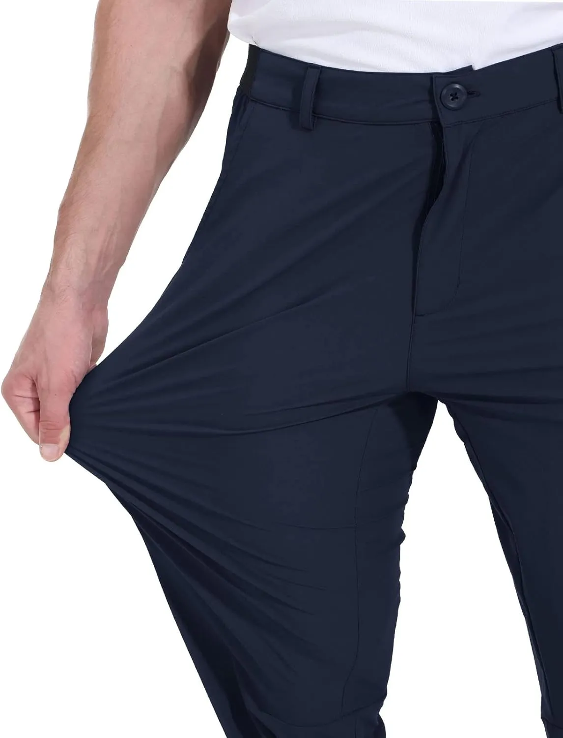 Rdruko Men's Stretch Golf Pants Quick Dry Lightweight Casual Dress Pants with Pockets