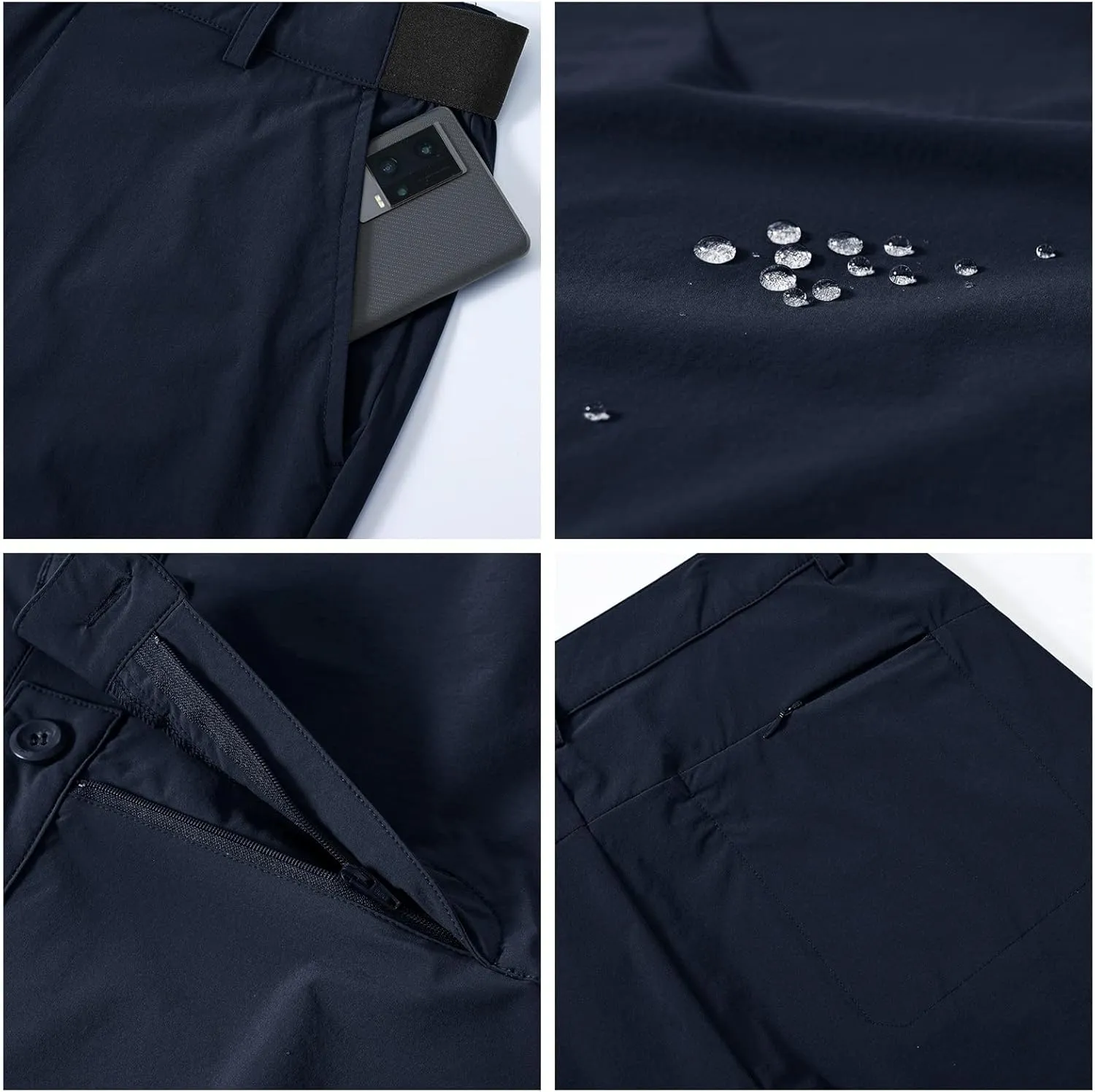 Rdruko Men's Stretch Golf Pants Quick Dry Lightweight Casual Dress Pants with Pockets