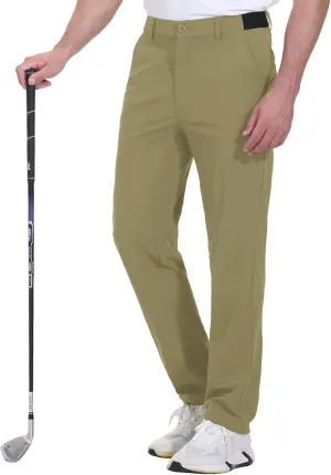 Rdruko Men's Stretch Golf Pants Quick Dry Lightweight Casual Dress Pants with Pockets