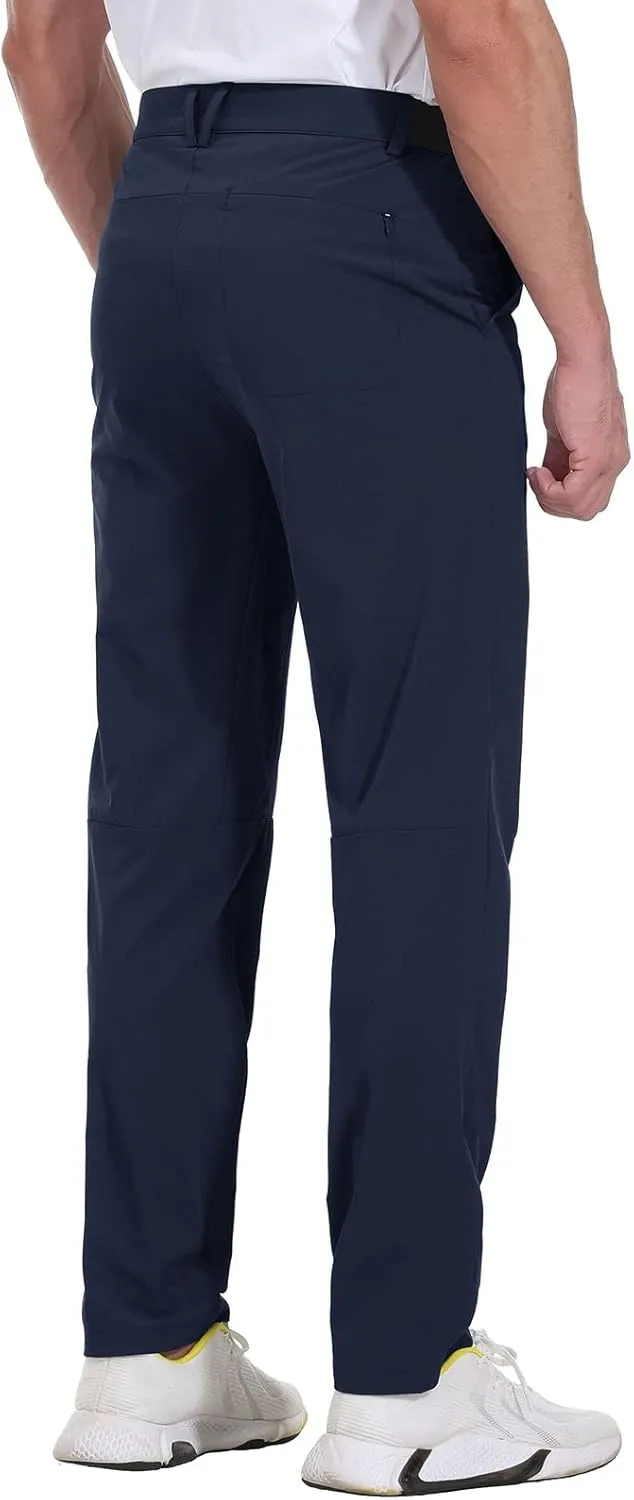 Rdruko Men's Stretch Golf Pants Quick Dry Lightweight Casual Dress Pants with Pockets
