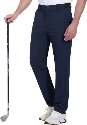 Rdruko Men's Stretch Golf Pants Quick Dry Lightweight Casual Dress Pants with Pockets