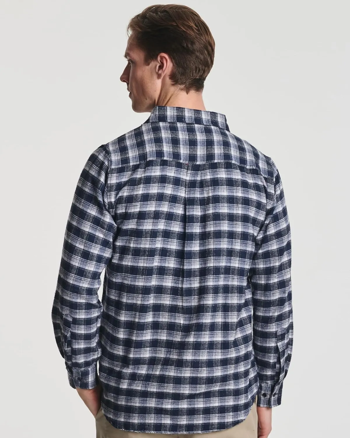 Real Essentials 3 Pack: Men's Long-Sleeve Flannel Button Down Plaid Casual Shirt (Available in Big & Tall)