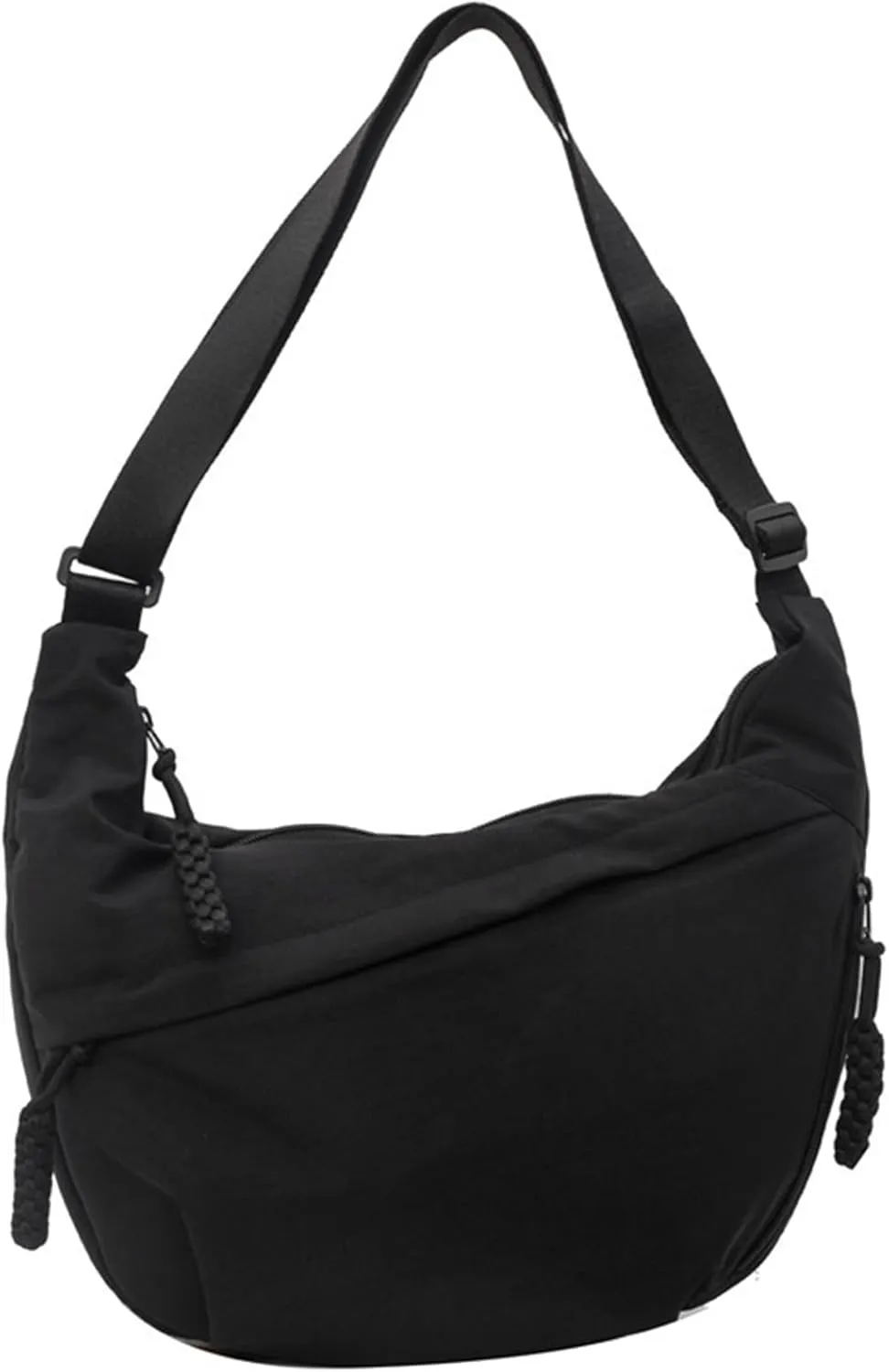 Regularlyk Crossbody Bag, Regularlyk Women's Fashion Plain Color Nylon Crossbody Hobo Bag Purse