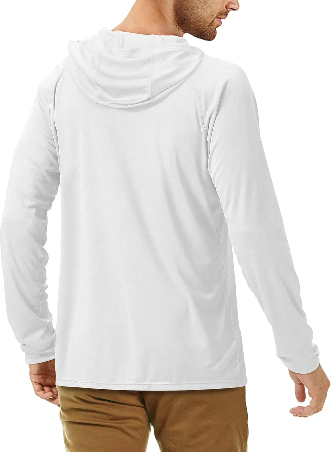 Roadbox UPF 50  Fishing Shirts for Men, Long Sleeve UV Sun Protection Hoodie, Outdoor Hiking Running Swimming Rash Guard
