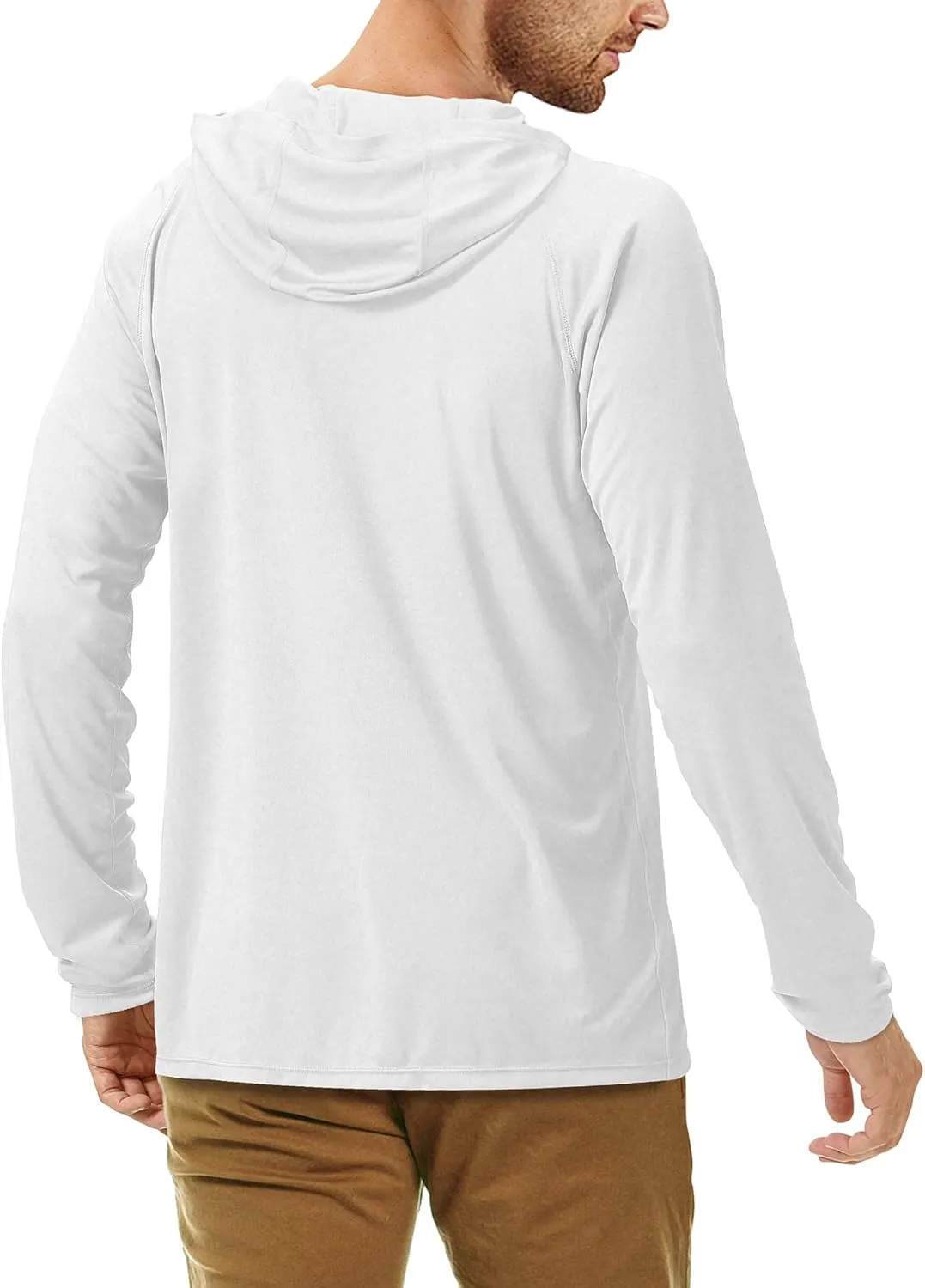 Roadbox UPF 50  Fishing Shirts for Men, Long Sleeve UV Sun Protection Hoodie, Outdoor Hiking Running Swimming Rash Guard