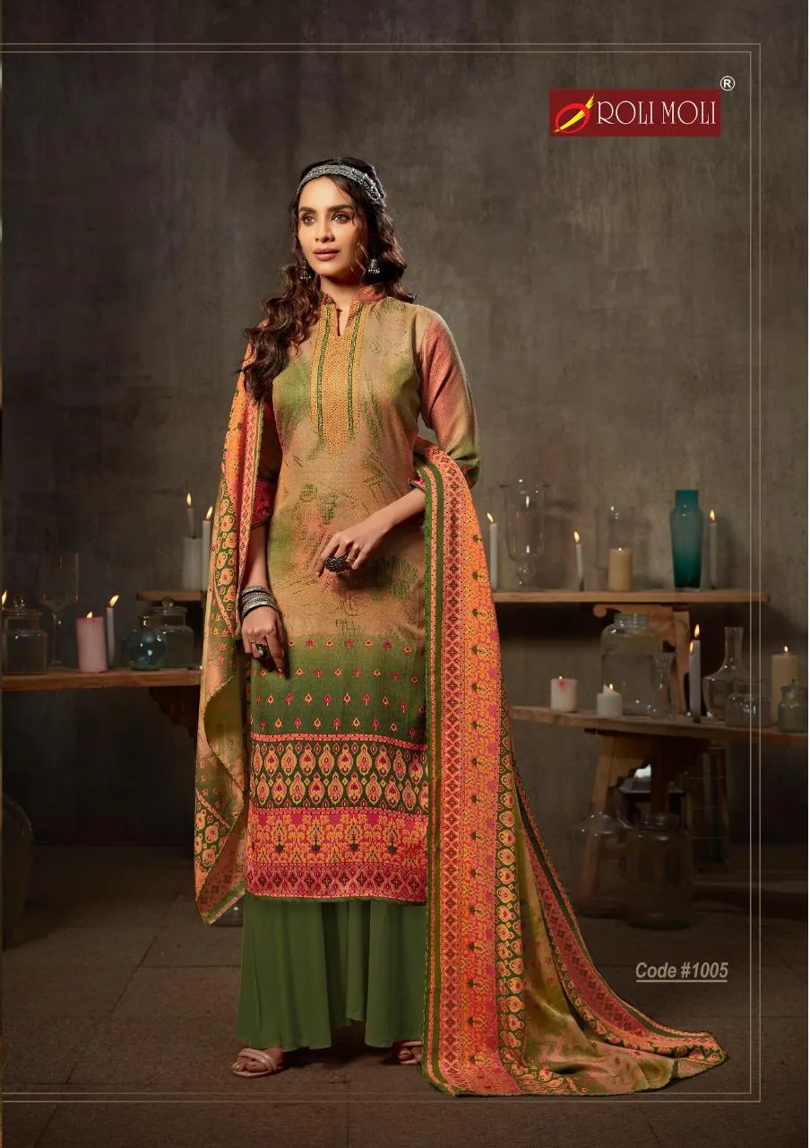 Roli Moli Creation Presents Silky Vol 6 Pashmina Printed Fancy Designer Salwar Kameez