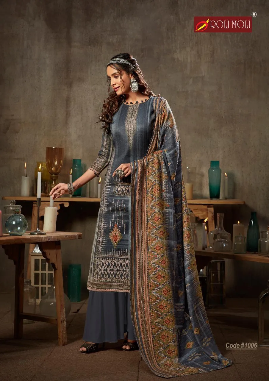 Roli Moli Creation Presents Silky Vol 6 Pashmina Printed Fancy Designer Salwar Kameez