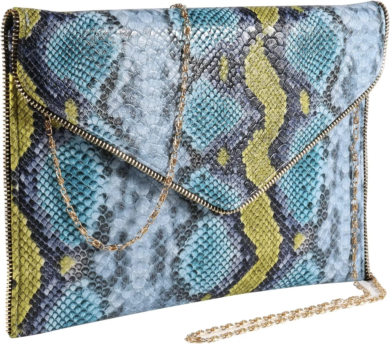 ROXIE Womens Clutch Purse Snakeskin Evening Bag Wedding Bridal Prom Party Handbag for Women