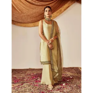Roze Nisa Green Kurta (Set of 3)