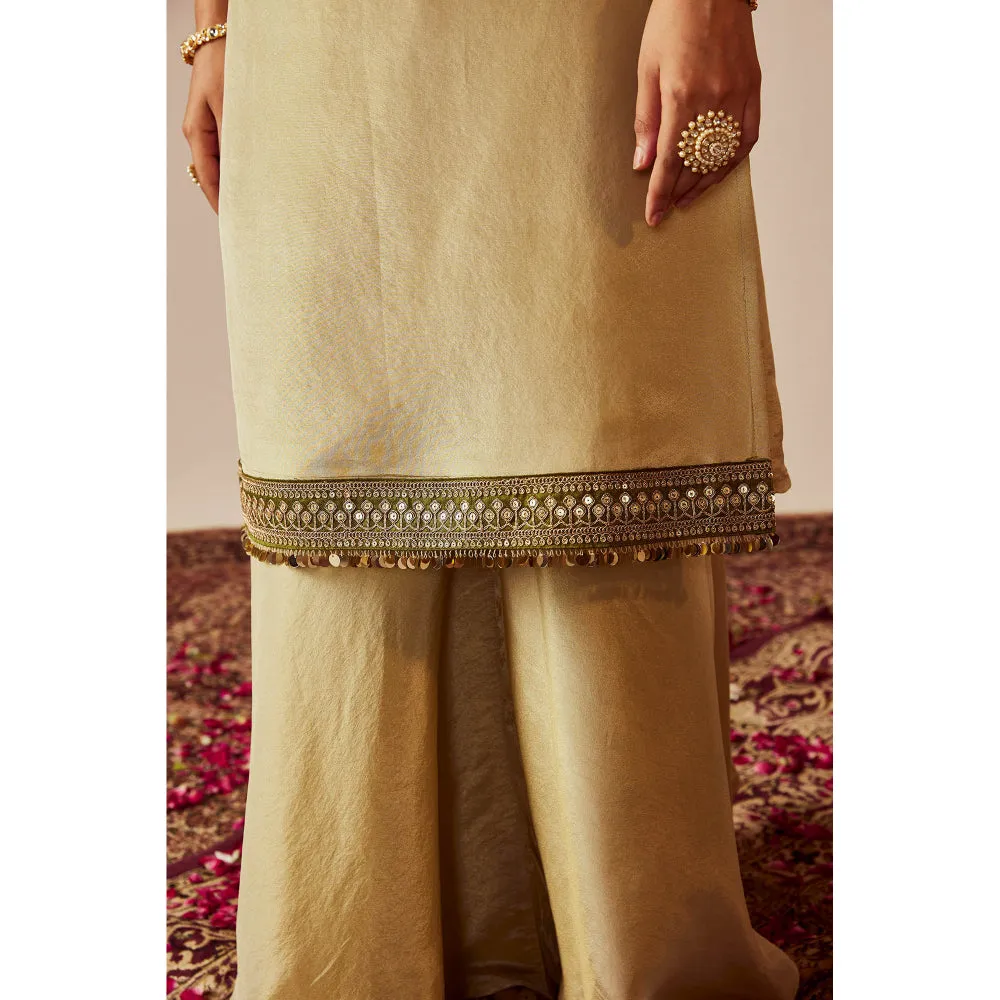 Roze Nisa Green Kurta (Set of 3)