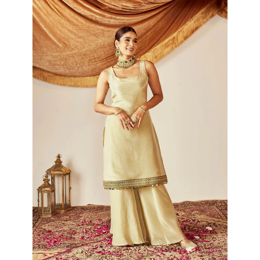 Roze Nisa Green Kurta (Set of 3)