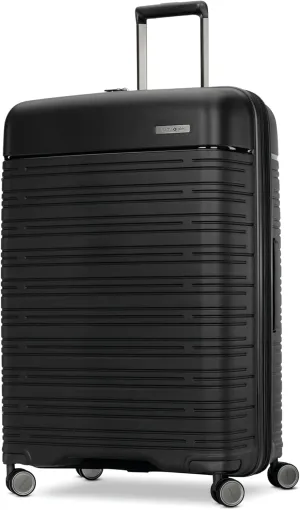 Samsonite Elevation Plus - Large Hardside Luggage - Scratch Resistant Polypropylene Shell, RightHeight Adjustable Handle, Integrated AirTag Holder, TSA Lock, WetPak Compartment - Triple Black