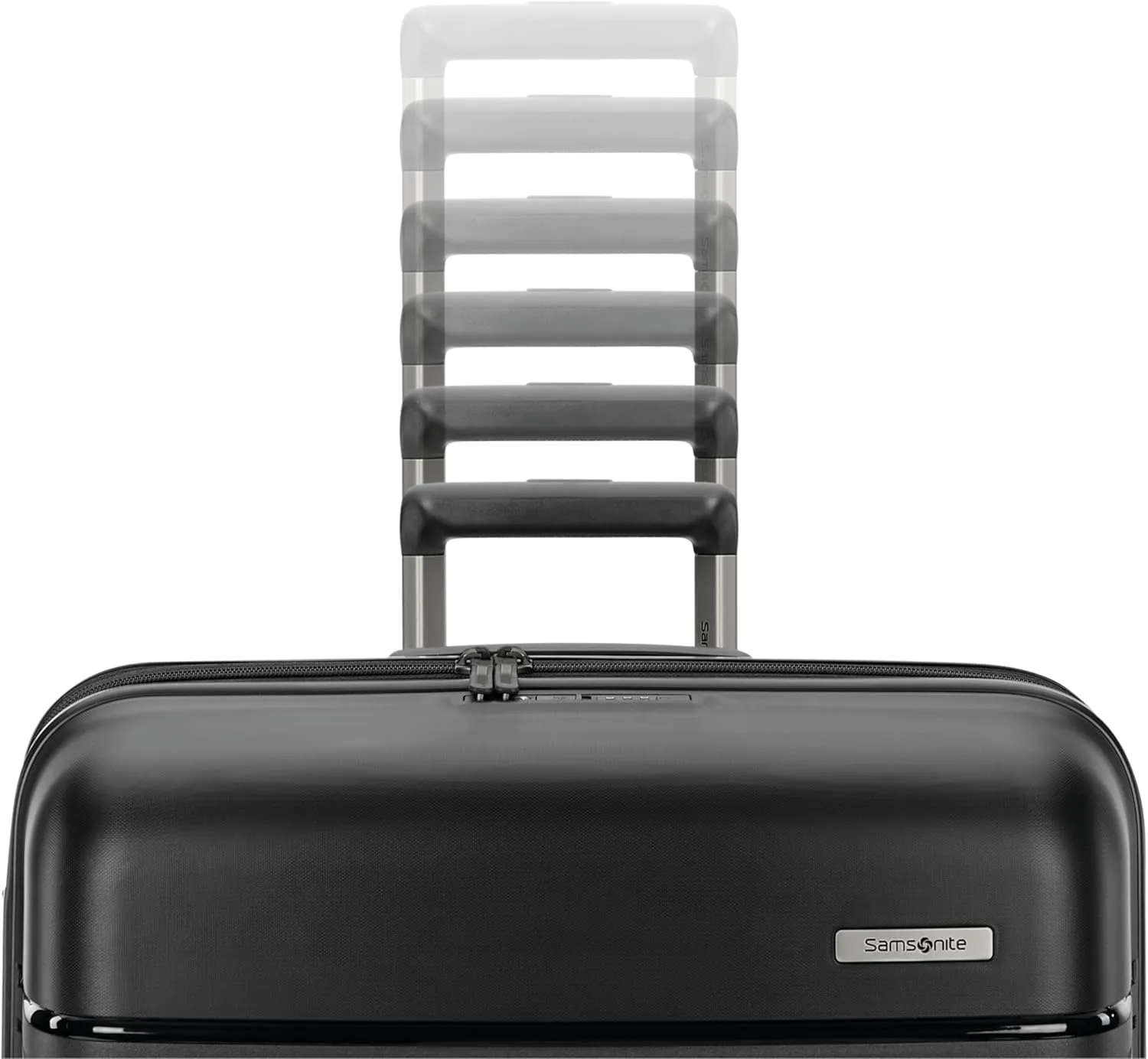 Samsonite Elevation Plus - Large Hardside Luggage - Scratch Resistant Polypropylene Shell, RightHeight Adjustable Handle, Integrated AirTag Holder, TSA Lock, WetPak Compartment - Triple Black