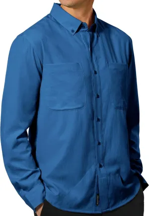 SCOTTeVEST Adventurer Long Sleeve Shirt for Men - 6 Hidden Pockets - Quick Dry Button Down for Travel & More