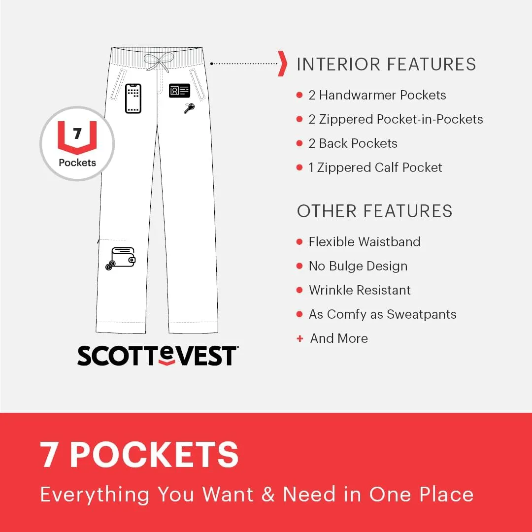 SCOTTeVEST Margaux Cargaux Everyday Cargo Pant for Women - 7 Hidden Pockets - for Travel & More