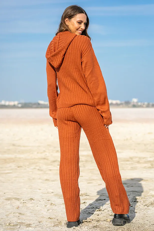 SNDYS  Hendrix Knit Pants Rust