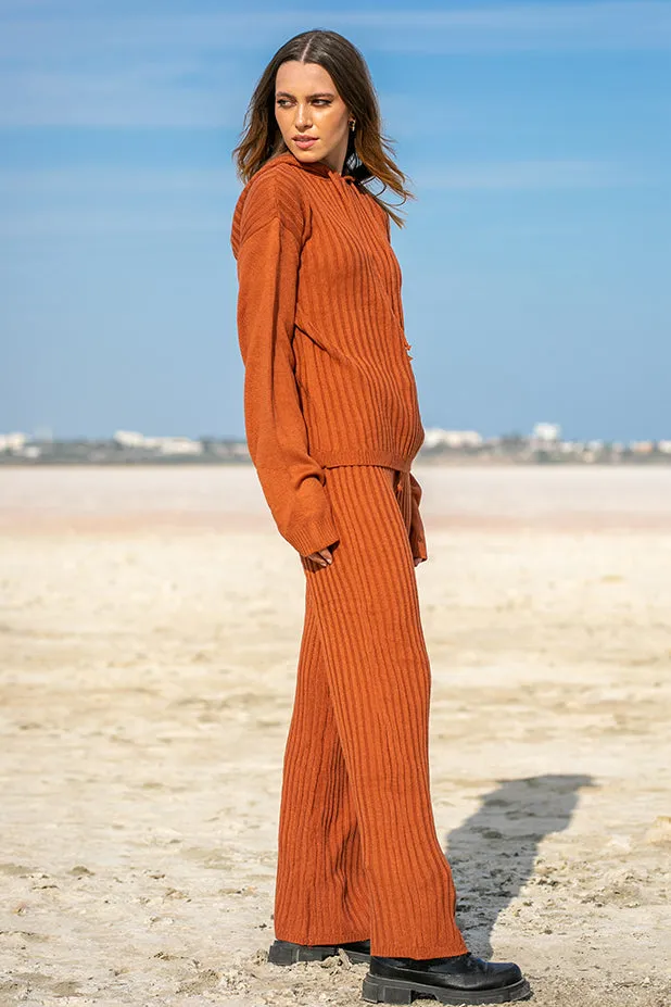 SNDYS  Hendrix Knit Pants Rust