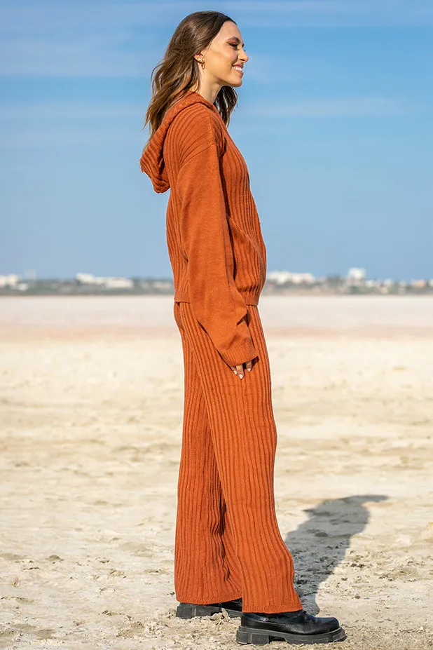 SNDYS  Hendrix Knit Pants Rust