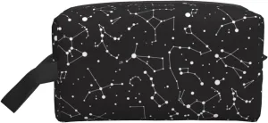 Starry Divination Constellation Print Travel Toiletry Organizer Bag, Cosmetic & Storage Pouch For Travel And Daily Use