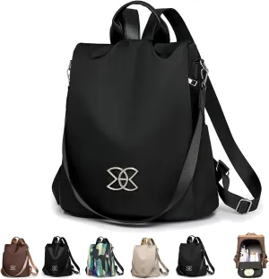 Subscrsidewa Anti-Theft Large Capacity Backpack, Secure Travel Laptop Bag with Hidden Zippers & Lockable Compartments (Black)