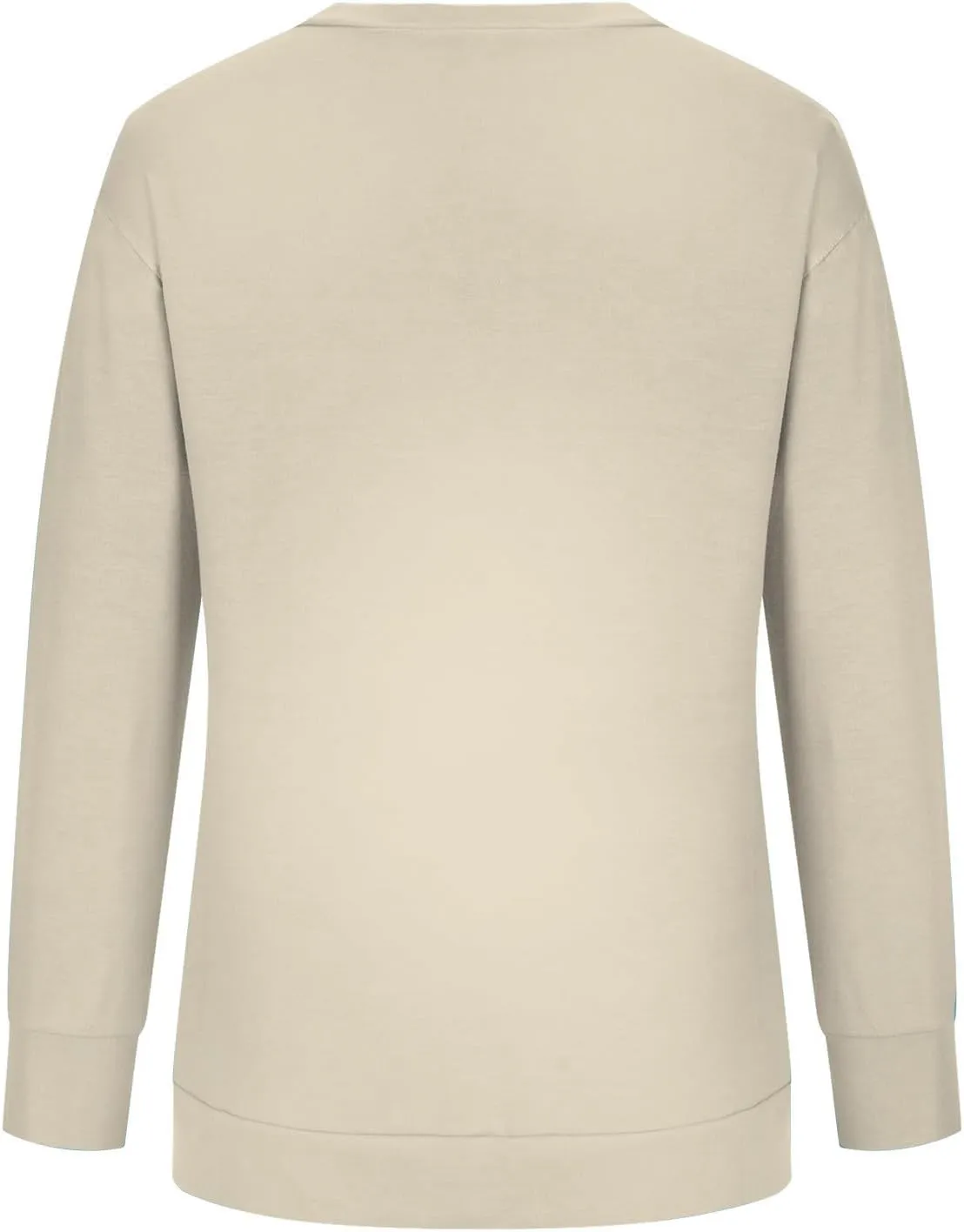 Sweater for Women Round Neck Long Sleeve Sweatshirt Casual Loose Fit Solid Colour Trendy Fall Pullover Tops 2024
