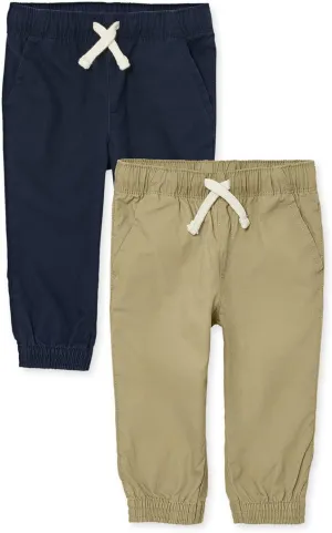 The Children's Place Baby Boys' and Toddler Stretch Pull on Jogger Pants,multipacks