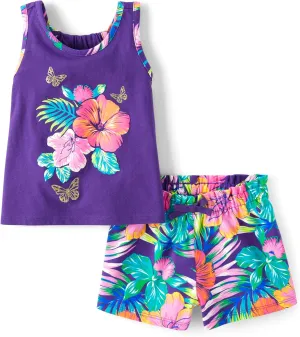The Children's Place baby-girls And Toddler Sleeveless Tank Top and Shorts 2-piece Set