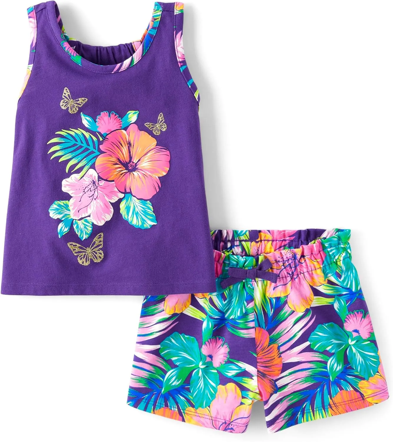 The Children's Place baby-girls And Toddler Sleeveless Tank Top and Shorts 2-piece Set