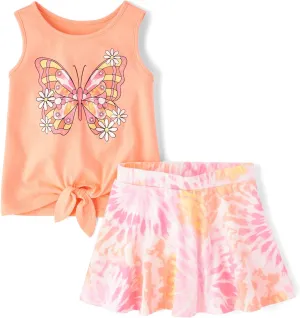 The Children's Place baby-girls And Toddler Sleeveless Tank Top and Skort 2 Piece Outfit Set