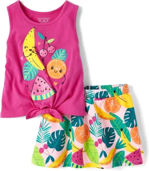 The Children's Place baby-girls And Toddler Sleeveless Tank Top and Skort 2-piece Set