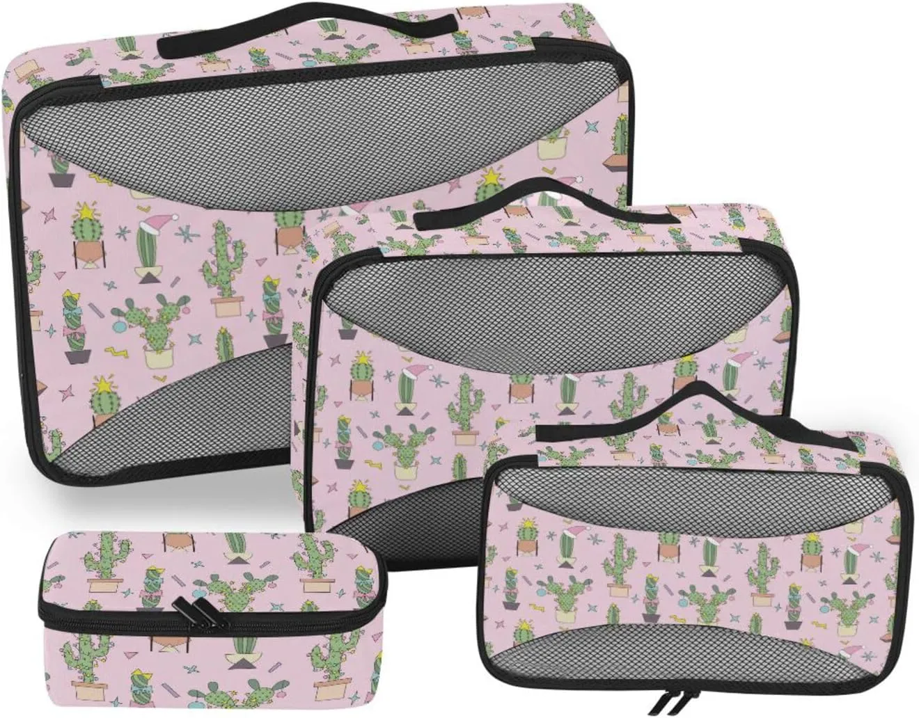 Travel Cubes 4 Set Luggage Packing Cubes Luggage Packing Cubes for Travel Packing Cunes Cute Cactus