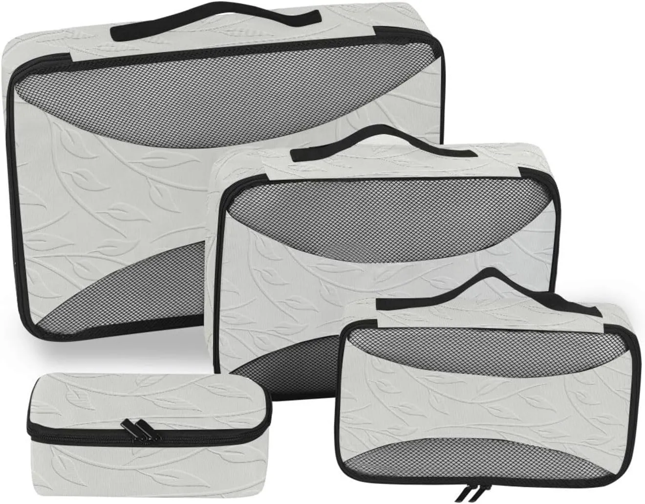 Travel Cubes for Packing 4 Set Luggage Bags Organizers Traveling Packing Cubes Paxking Cubes Embossed Motif