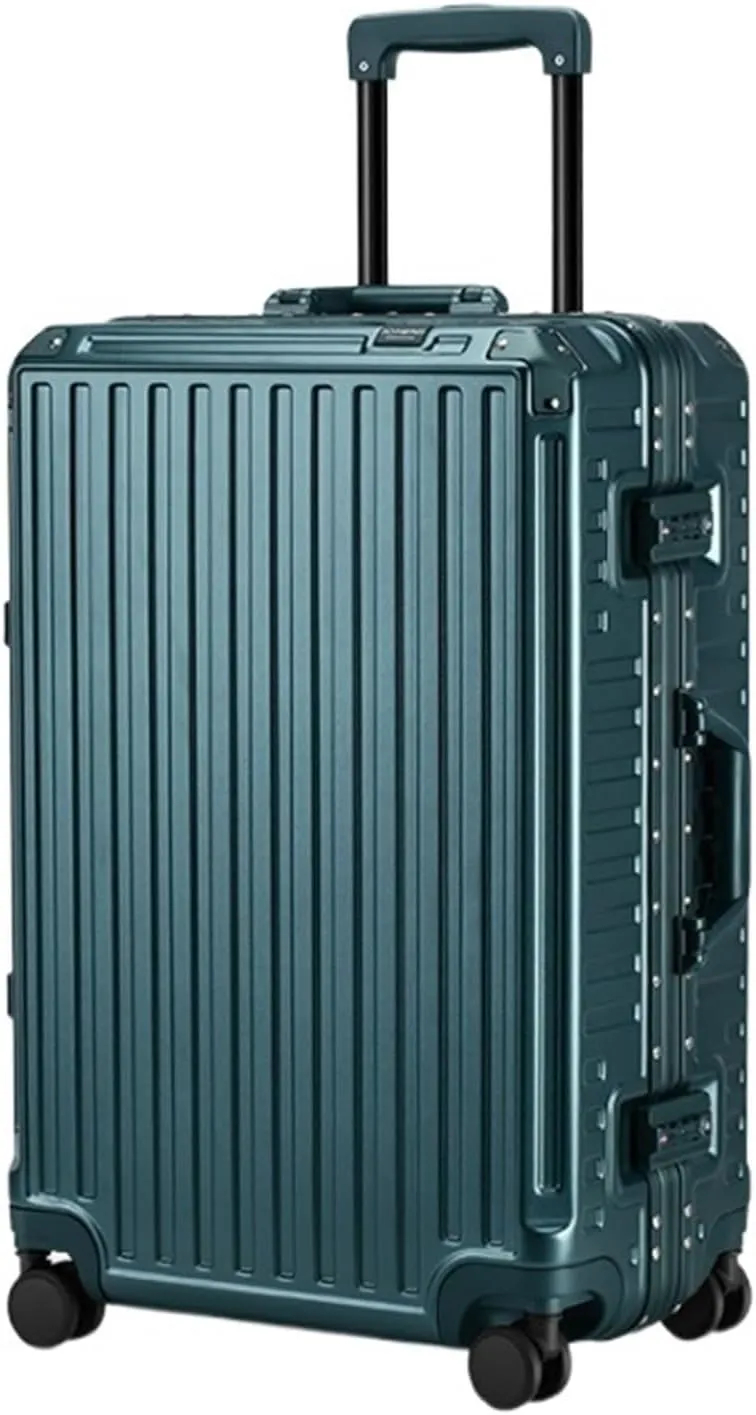 Travel Suitcase Hard Shell Checked Luggage With Aluminum FrameNo Zipper Suitcase With Spinner Wheels Carry-on Luggage (Color : F, Size : 26in)