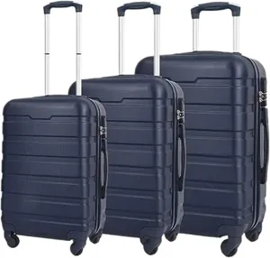 Travel Suitcase Suitcase Sets Hardside With Double Spinner 3 Piece Travel Luggage Set Lightweight Suitcase Carry-on Luggage (Color : B, Size : 20 24 28in)
