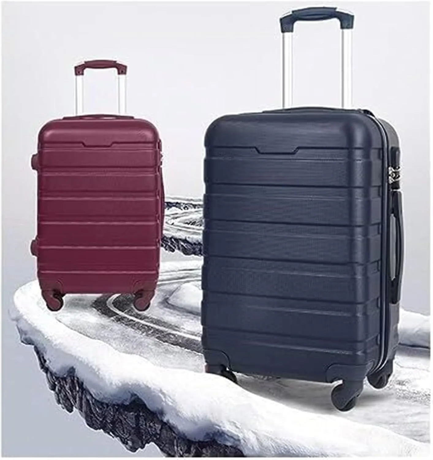 Travel Suitcase Suitcase Sets Hardside With Double Spinner 3 Piece Travel Luggage Set Lightweight Suitcase Carry-on Luggage (Color : D, Size : 20 24 28in)