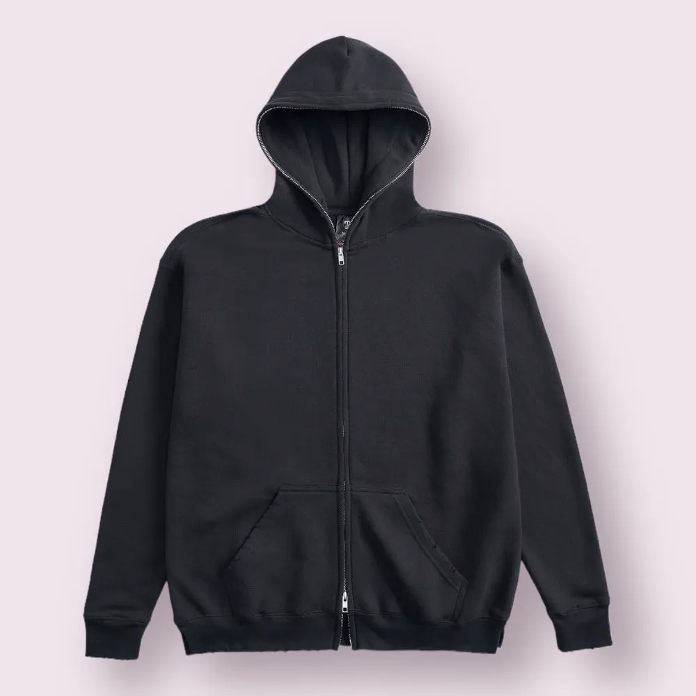 TS9505FZ | HAND DISTRESSED FULL ZIP HOODIES