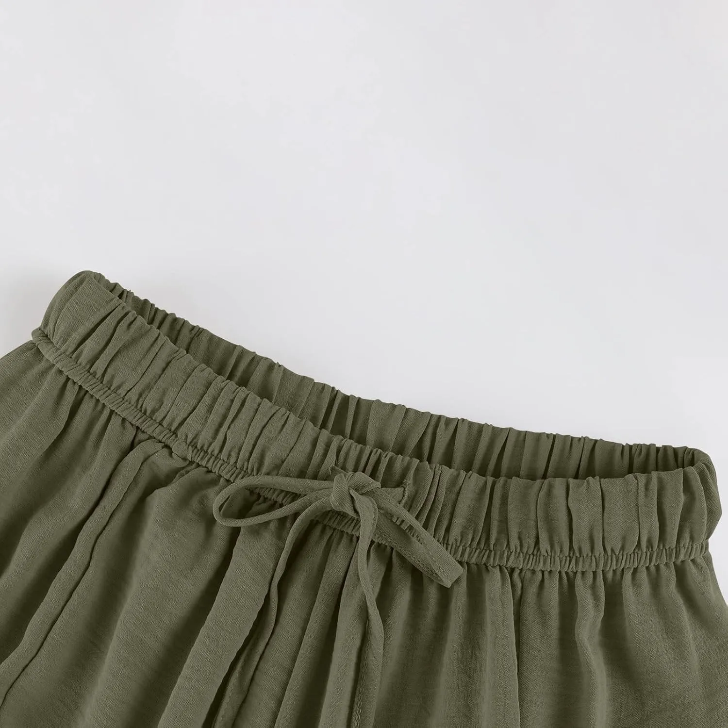 TWGONE Women's Palazzo Pants Wide Leg Loose High Waist Flowy Lounge Pants Beach Drawstring Slacks with Pockets