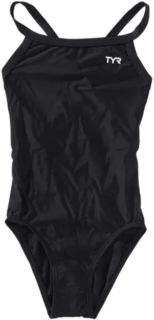 TYR Sport Girls' Solid Diamondback Swim Suit