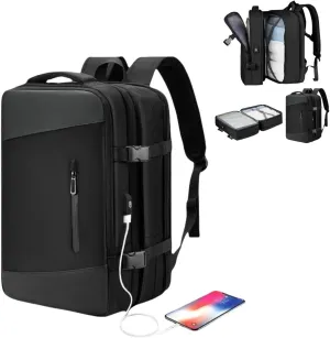 USB Charging Port Backpack  Durable Travel Backpack with USB Port, Anti-Theft Design, and Multiple Compartments for Work, School, and Travel, Fits 17 In Laptop