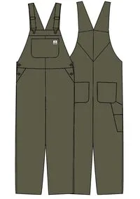 Vantage Organic Cotton Dungaree - Khaki